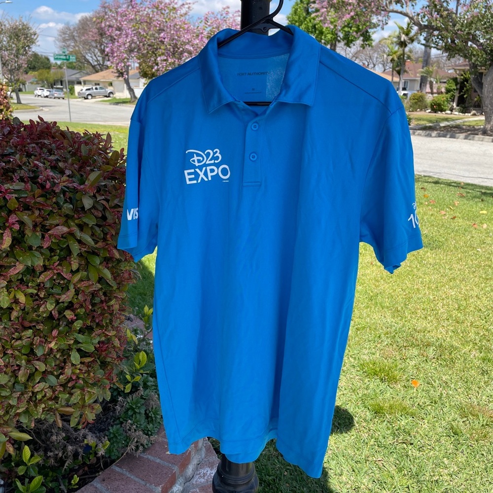 Disney Port Authority Polo Blue D23 Disney 100 Employee Exclusive Size Medium